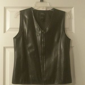 Black pleather vest